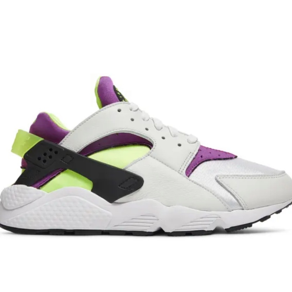 Nike Huarache White and Purple with Neon Accents